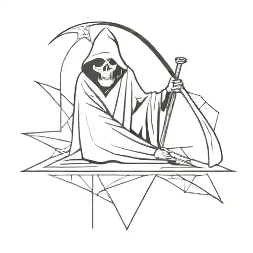 Grim Reaper In A Spade Shaped Geometry
