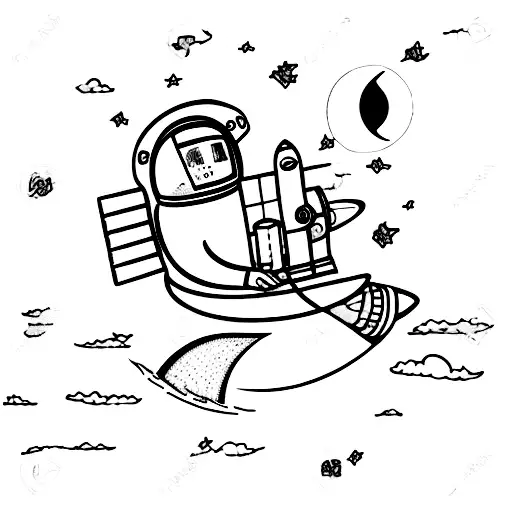 Astronaut Sailing To The Moon