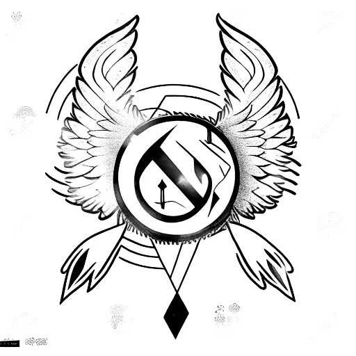 Wings Arrow Young Moon Flovers Minimalistic