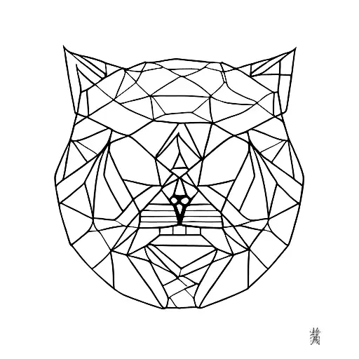 Single Line Tuxedo Cat