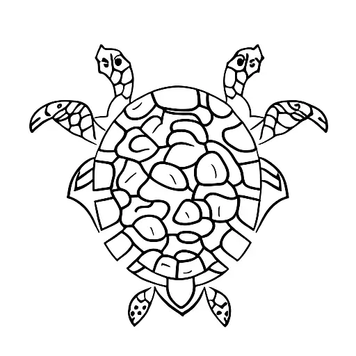 Turtle With Plam Tree