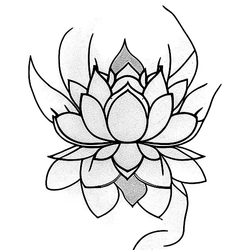 Lotus Flower And A Bird
