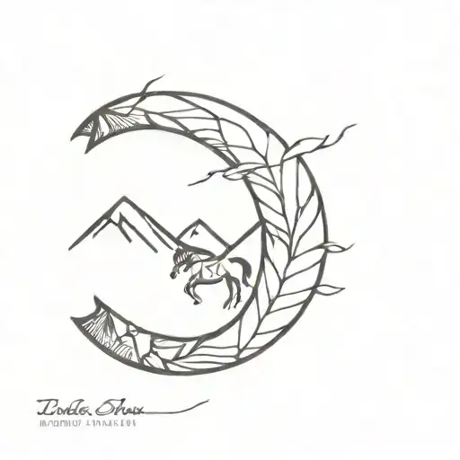 Horse Shoe And Mountain