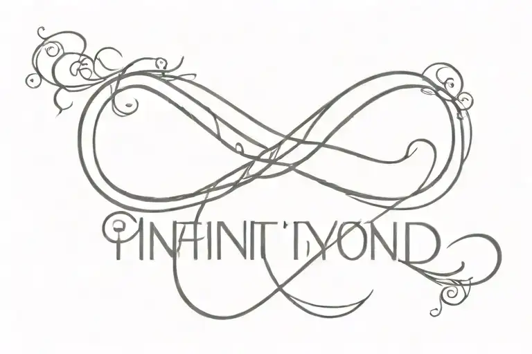 Infinity Sign Tattoo With The Word And Beyond