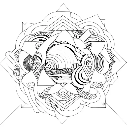 An Abstract Design Incorporating Elements Of The Goddess Thesis
