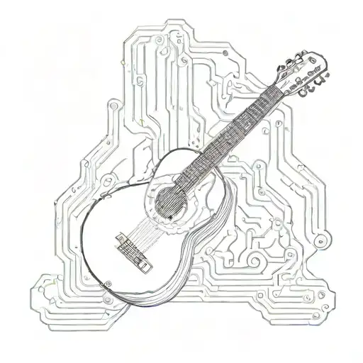Incorporate A Guitar And A Circuit Board Design Into A