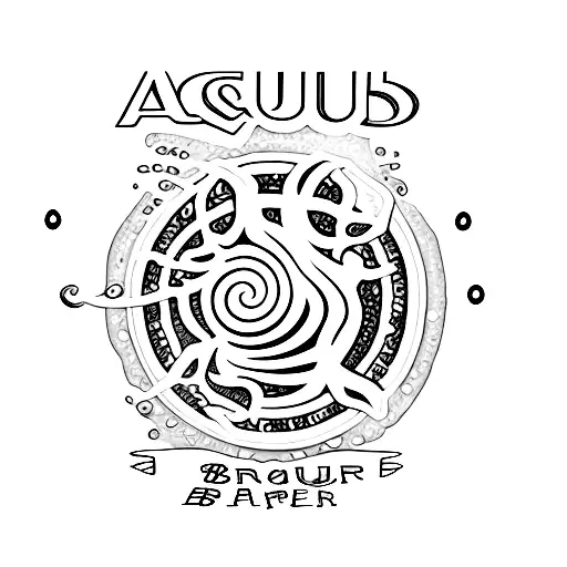 Aquarius Water Bearer Symbol Made Of Coffee Beans