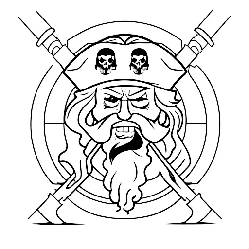 Pirate Lego On Longboard