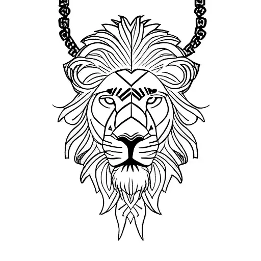 Lion With Cross Necklace
