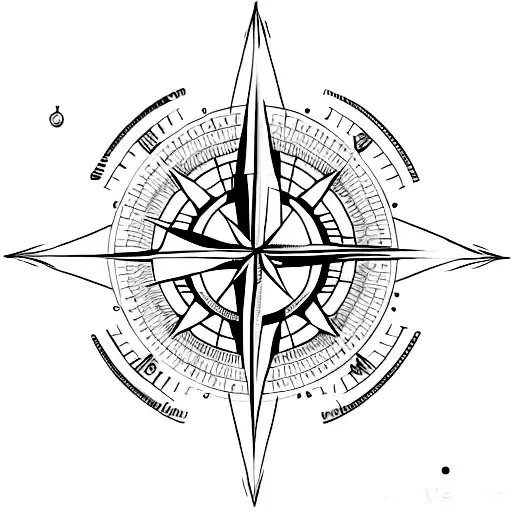 A Minimalist Compass With The Coordinates Of Riviera Maya