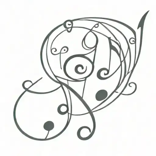 Singing Music Note Intertwined