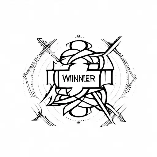 The Word Sinner Arranged As Christian Cross