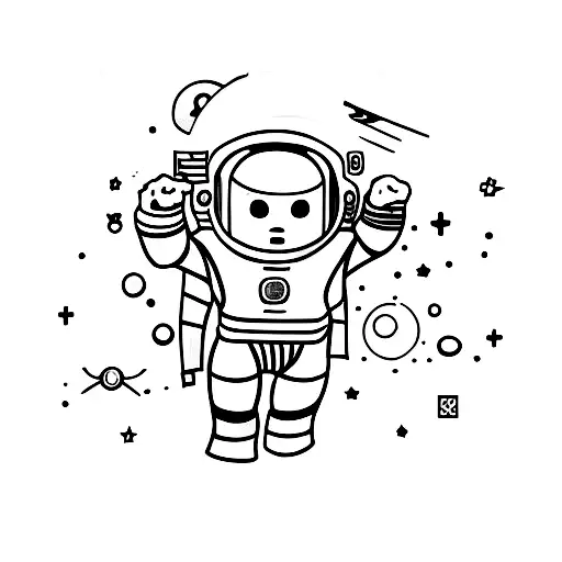 Astronaut With Straw Hat
