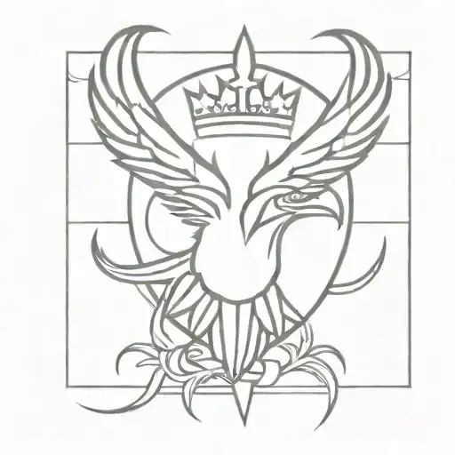 Hawk Crown Cross