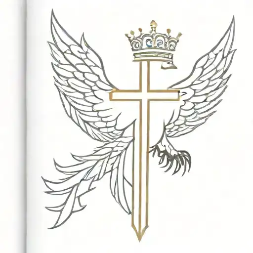 Hawk Crown Cross
