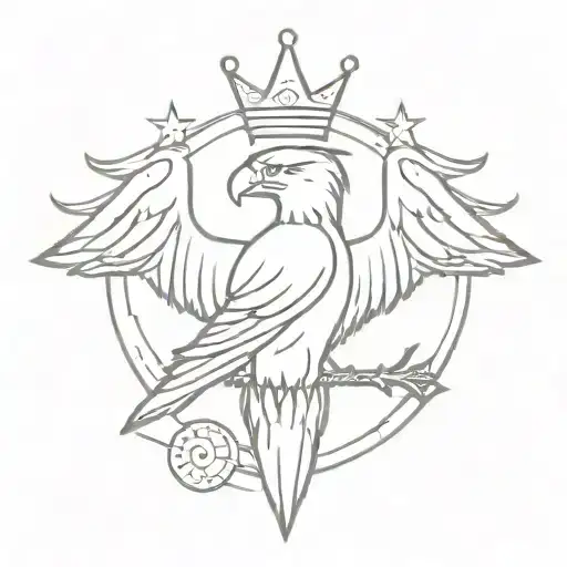 Hawk Crown Cross