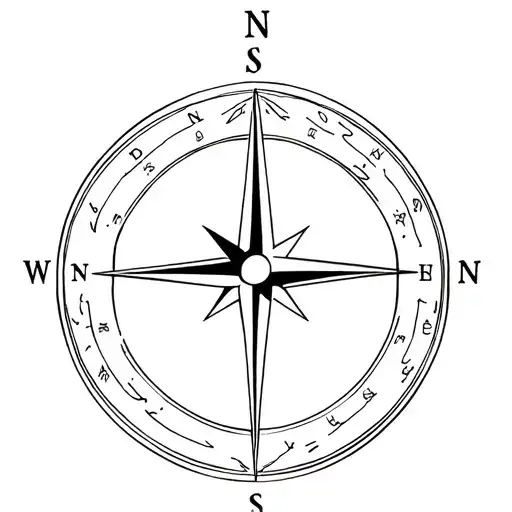 Taurus Zodiac Sign With Compass