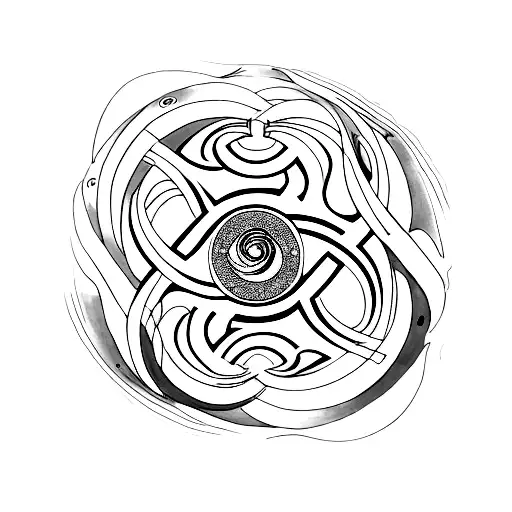 Ying Yang Circle And Paradox Triangle