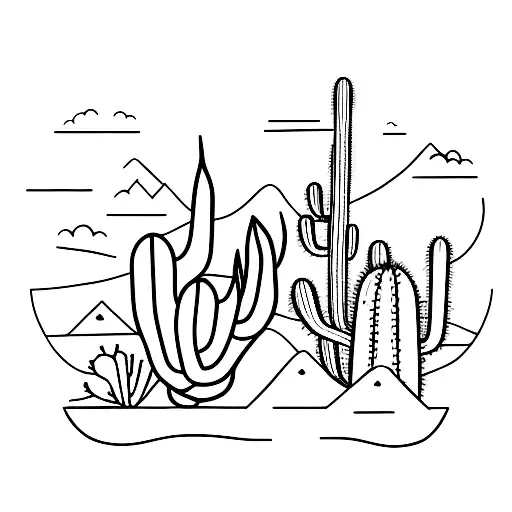 Bird Cactus Abd Desert Mountains