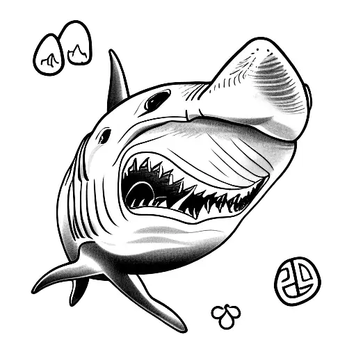 Half Dolphin Half White Shark Simple