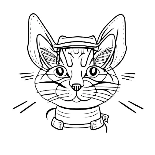 Cat With Trucker Cap