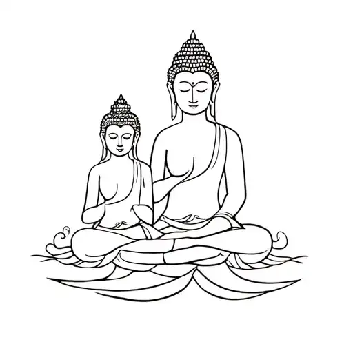 Mother Daughter Buddha Theme