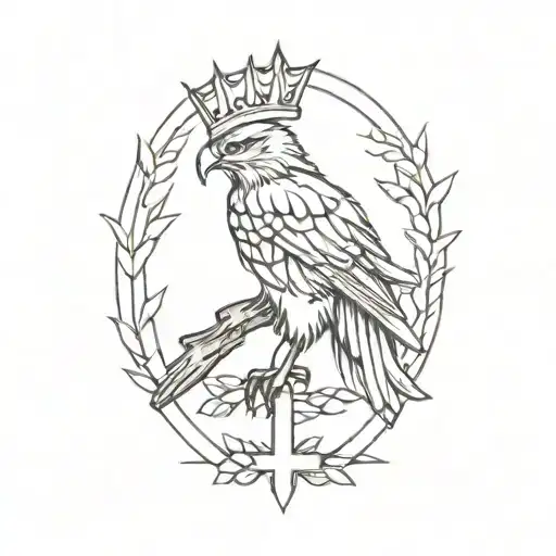 Hawk Crown Cross