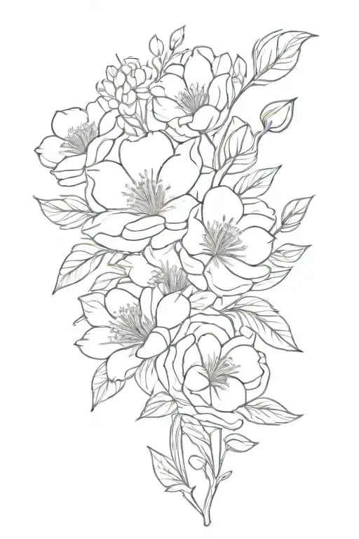 Bouquet Of Birth Month Flower Bouquet