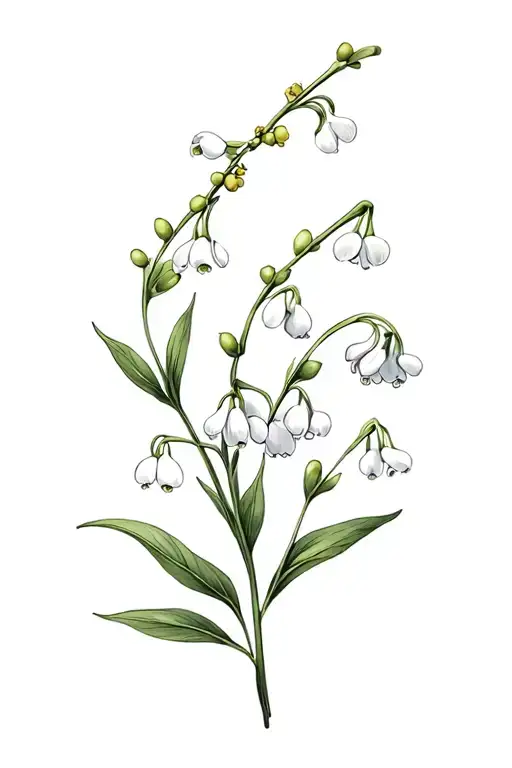 Lilly Of The Valley Flowers And Hawthorn Flower