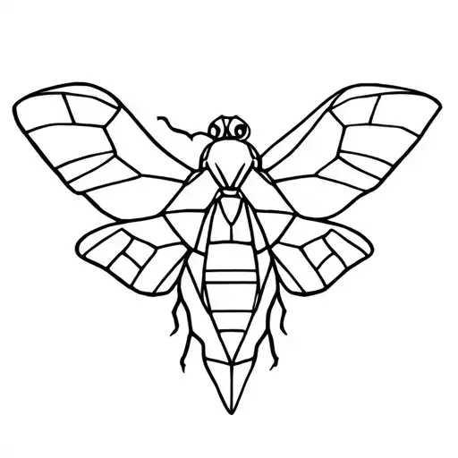 Geometric Diamondback Moth Perched