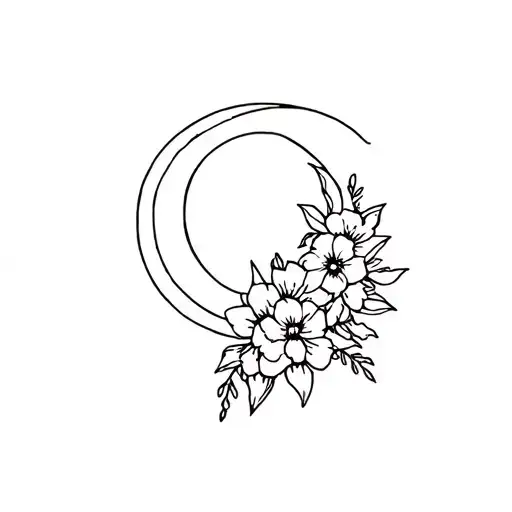 Moon And Sun With Flowers Wrapped