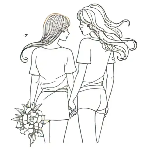 Super Super Simple Of Something Like We Were Girls Together A Cute Design Not Words Fine Line