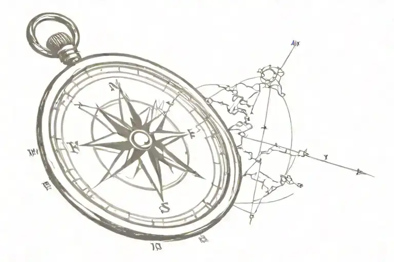 Compass With Vintage Map