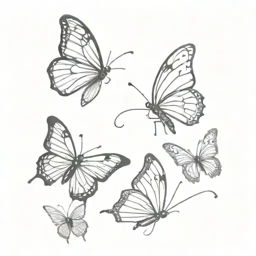 Butterflies From Shoulder To Bicep