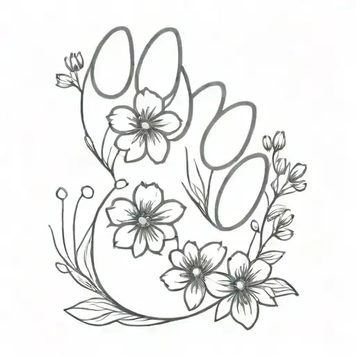 Dog Paw With Australian Flowers Intertwined