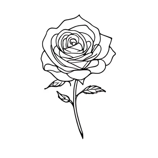 Rose With A Stem Of A Cross Made