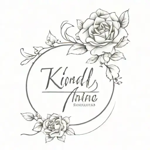 Kids Names Tattoo Design