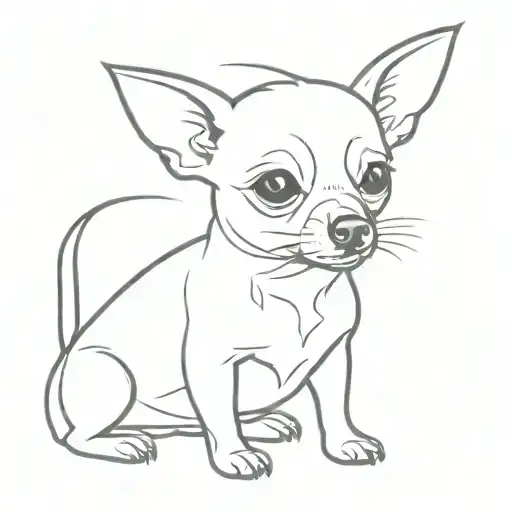 1 Line Chihuahua Dog