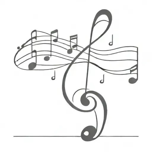 Love Of Music Notes Flowing