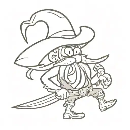 Small Tattoo Of Yosemite Sam But Make It Western And Cute For A Female