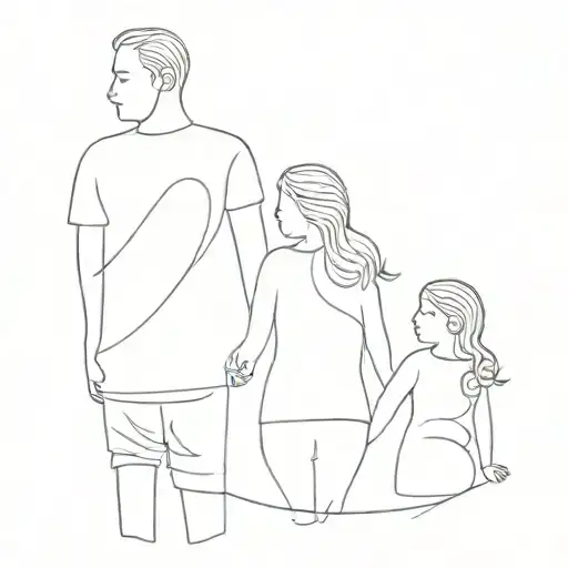 Father And Mother With Daughter