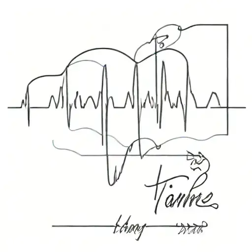 Ekg Heartbeat Line With Name 'Tianne' At The End