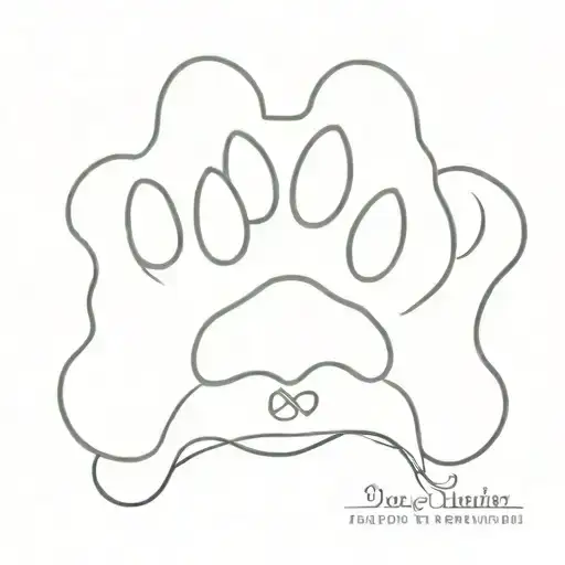 Dog Memorial Paw Print