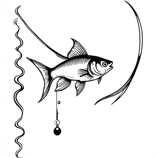 Cat Fishing For A Guppy Fish