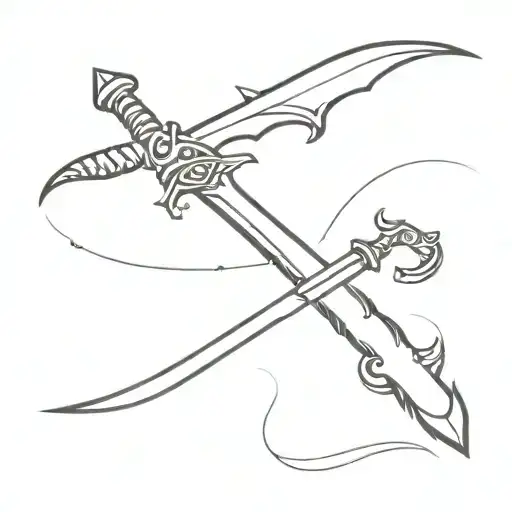 Sword With Pair Of Scales