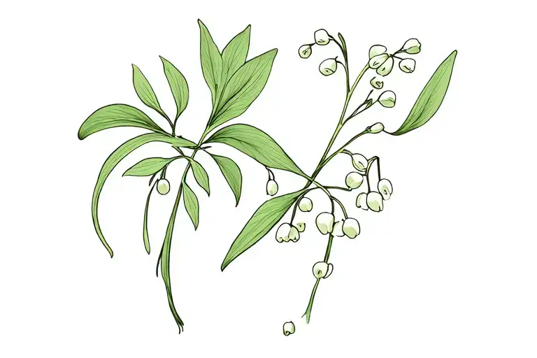 Honeysuckle And Lily Of The Valley Intertwined