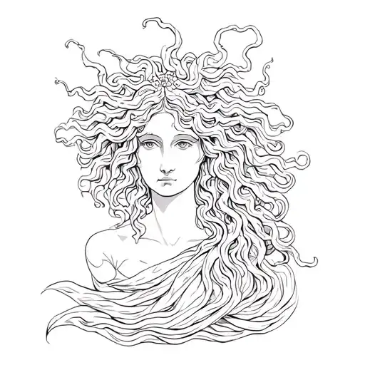 Greek Goddess Medusa Face