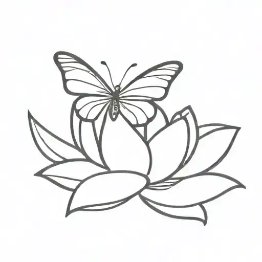 Half Butterfly And Half Lotus Together