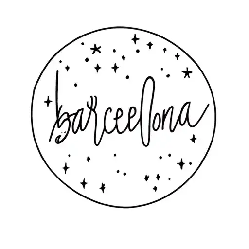 Cute Little Design For Barcelona With Tiny Sparkles