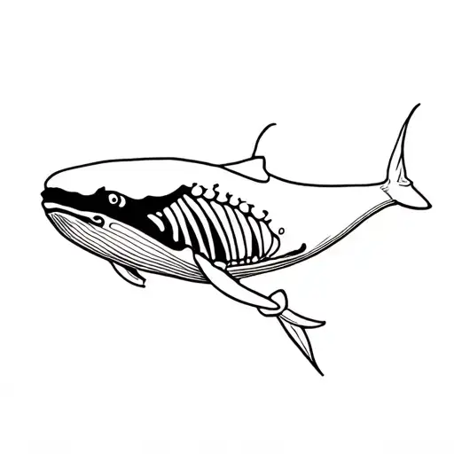 Whale With A Skeleton Part
